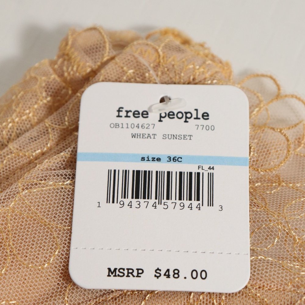 NWT Free People Lucia Bra in Wheat Sunset - Picture 5 of 16